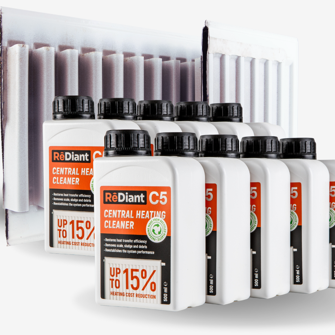 Ten bottles of central heating cleaner