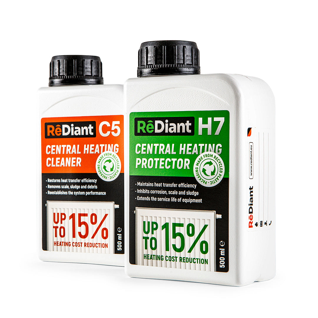 central heating cleaner system and protector bundle